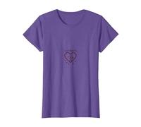 Cupidos Aprendiz Amor Flechas Corazón Regalo Romántico Camiseta, Mujer, Morado Jaspeado, M