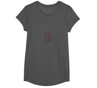 Cupidos Aprendiz Amor Flechas Corazón Regalo Romántico Camiseta, Niñas, Asfalto, XS