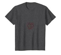 Cupidos Aprendiz Amor Flechas Corazón Regalo Romántico Camiseta, Niños, Jaspeado Oscuro, 2 años