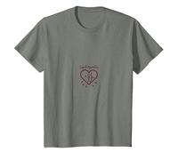 Cupidos Aprendiz Amor Flechas Corazón Regalo Romántico Camiseta, Niños, Verde Militar Jaspeado, 3 años