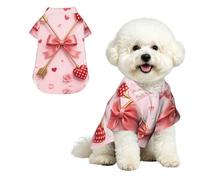Cupid's Heart Arrows Print - Camiseta hawaiana para perro, ropa transpirable para mascotas, adecuada para exteriores y festivales