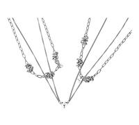 Cupimatch Collar Compromiso Collar Pareja: Collar Plata Acero Inoxidable Colgante Magnético Amor - Compromiso Aniversario Boda Regalo Del Día San Valentín para Hombres y Mujeres