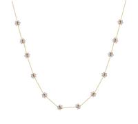 Cupimatch Collar mujer oro margarita: collar elegante de acero inoxidable con flor perla - Regalo mujer cumpleaños día de la madre, Acero inoxidable, No es una piedra preciosa