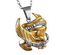 Cupimatch Collar para hombre, escorpión, león, calavera, azrael, colgante de acero inoxidable, colgante de rey para hombre, Acero inoxidable, Sin piedra preciosa