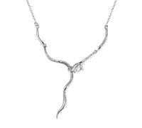 Cupimatch Collar serpiente mujer latón: gargantilla flexible de strass de acero inoxidable ajustable - Regalo elegante mamá mujer hija, Diamante de imitación, Diamantes de imitación