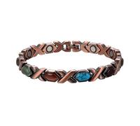 Cupimatch Pulsera de cobre turquesa para mujer: joyería ajustable en forma de corazón para aliviar la artritis, regalo para mamá, esposa, ella, bronce, one-size, Cobre, No es una piedra preciosa