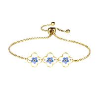 Cupimatch Pulsera de nomeolvides para mujer: pulsera romántica de flores de acero inoxidable con flores azules pulsera de eslabones hecha a mano con flores secas brazalete de joyería natural regalo