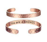 Cupimatch Pulsera inspiradora para mujer: joyería motivacional de acero inoxidable, regalo para hija, hermana, mamá, mejor amiga, plata, one-size, Acero inoxidable, No es una piedra preciosa