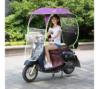 CUPKEE Cubierta Universal De La Sombrilla De La Motocicleta, Motor Scooter Sun Shade Rain Cover Waterproof, Paraguas Impermeable Fold-Away Mobility Scooter Canopy,Púrpura