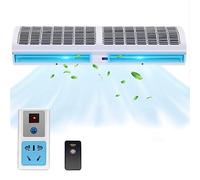 CUPLES Ventilador para puerta con cortina de aire, cortina de aire montada en la pared, control remoto silencioso de doble velocidad, viento natural de bajo ruido, para supermercado, restaurante