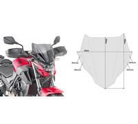 Parabrisas Ahumado GIVI 1176a para Cf Moto 650NK, Honda cb500 F, Kawasaki Z 900