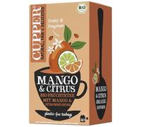 CUPPER - 20 Bolsitas de Infusiones Ecológicas de Mango Citrus - Sin Azúcar Añadido - Apto para Veganos