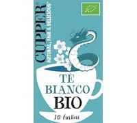 Cupper - 20 Bolsitas de Té Blanco Ecológico - Sin Azúcar Añadido - Apto para Veganos - Propiedades Antioxidantes - Sabor Suave con Toques Cítricos - Sin Leche, Huevo ni Lactosa