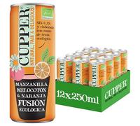 CUPPER BEBIDA DE MANZANILLA - MELOCOTON Y NARANJA BIO - Pack 12 x 250 ml