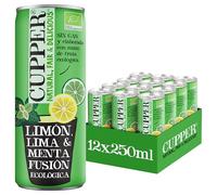 CUPPER - BEBIDA DE MENTA - LIMON Y LIMA BIO - Pack 12 x 250 ml