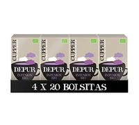 CUPPER - Bolsitas De Infusiones Ecológicas Depur - Propiedades Depurativas Y Diuréticas - Contiene Hibisco, Ortiga Y Raíz De Regaliz - Apto Para Vegano, 20 Unidad ( Paquete De 4)