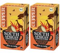 CUPPER - Caja de 20 Bolistas de Infusiones Ecológicas Africa Bio - Apto para Veganos - Propiedades digestivas suaves - Contiene Rooibos, Raíz de Regaliz, y Cáscara de Cacao (Paquete de 2)