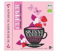 CUPPER - Caja de 50 Bolsitas de Infusiones Ecológicas de Fresa y Vainilla - Apto para Veganos - Propiedades digestivas suaves - Sin azúcares añadidos