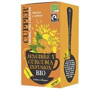 Infusión jengibre y cúrcuma Cupper 20 bolsas - infusión ecológica especiada