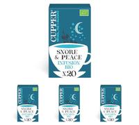 Cupper Infusión Ecológica Snore&Peace, 20 Bolsitas (Paquete de 4)