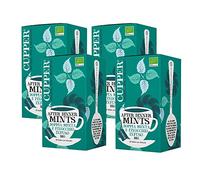 Cupper - Pack de 4 Cajas de 20 Bolsitas de Infusiones Ecológicas After Dinner Mints - Propiedades Digestivas - Contiene Hierbabuena, Jengibre y Semillas de Hinojo - Apto para Veganos