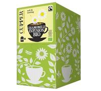 Cupper - Pack de 250 Bolsitas de Infusiones Ecológicas de Manzanilla - Apto para Consumo Vegano - No Contiene Huevo ni Teína - Propiedades Refrescantes y Digestivas