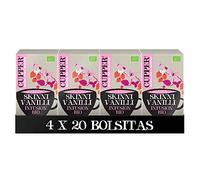 Cupper - Pack de 4 Cajas de 20 Bolsitas de Infusiones Ecológicas de Fresa y Vainilla - Propiedades Refrescantes y Digestivas - Contiene Raíz de Regaliz y Rooibos