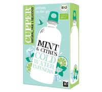 CUPPER - Pack de 6 Cajas de 10 Bolsitas de Infusiones Ecológicas Frías de Menta y Cítricos - Propiedades Refrescantes y Digestivas - Contiene Hibisco Blanco y Regaliz