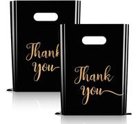 Cupplation Bolsas de mercancía de agradecimiento, paquete de 100, 9 x 12 pulgadas, extra gruesas, bolsas de regalo de plástico para compras, resistentes a desgarros y fuertes
