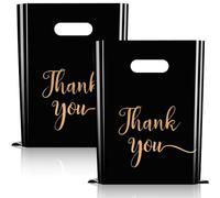 Cupplation Thank You Merchandise Bags - Paquete de 30 bolsas grandes de 12 x 15 pulgadas, extra gruesas de 1.85 mil, bolsas de regalo de plástico resistentes a desgarros, fuertes, duraderas
