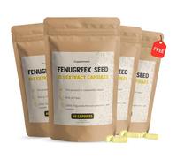 Cupplement 240 Cápsulas de alholva 500 mg 3+1 gratis - Fenugreek - Sin té, semilla, aceite de aumento de senos aceite o polvo - Caballo - Bendito Cardo - Lactancia - Testosterona