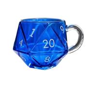 Cups for Tea Glass, Polyhedral Dice Breakfast Cup, Glass Drinking Mug with Design, Morning Routine Accessories, Tea Cup with Easy Handling, Cups for Birthday Party, Relaxing Moments Weekend Leisure