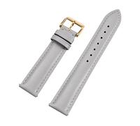 Cupsofu 12/13/14/15/16/17/18/19/20/21/22mm Hebilla de pasador de para hombre y mujer, correa de reloj de piel de becerro de grano completo suave con barras de resorte de liberación rápida, 14mm