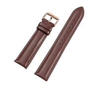 Cupsofu 12/13/14/15/16/17/18/19/20/21/22mm Hebilla de pasador de para hombre y mujer, correa de reloj de piel de becerro de grano completo suave con barras de resorte de liberación rápida, 12mm