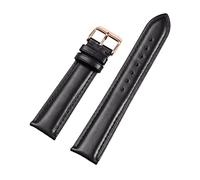 Cupsofu 12/13/14/15/16/17/18/19/20/21/22mm Hebilla de pasador de para hombre y mujer, correa de reloj de piel de becerro de grano completo suave con barras de resorte de liberación rápida, 18mm