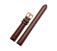 Cupsofu 12/14/16/18/20mm Colorida correa de piel de becerro de grano completo, correa de cuero suave Reemplazo de reloj de cuarzo para mujer, 12mm