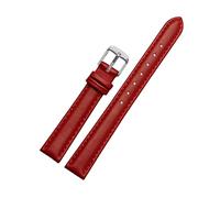 Cupsofu 12/14/16/18/20mm Colorida correa de piel de becerro de grano completo, correa de cuero suave Reemplazo de reloj de cuarzo para mujer, 18mm