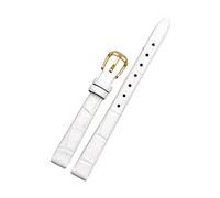 Cupsofu 6/7/8/10/12/14/16/17/18mm Correa de reloj casual de piel de vaca suave para mujer, amigable con la piel Correa de reloj con cierre de pasador para reloj de cuarzo, 10mm