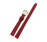 Cupsofu 6/7/8/10/12/14/16/17/18mm Correa de reloj casual de piel de vaca suave para mujer, amigable con la piel Correa de reloj con cierre de pasador para reloj de cuarzo, 8mm