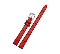 Cupsofu 6/7/8/10/12/14/16/17/18mm Correa de reloj casual de piel de vaca suave para mujer, amigable con la piel Correa de reloj con cierre de pasador para reloj de cuarzo, 10mm