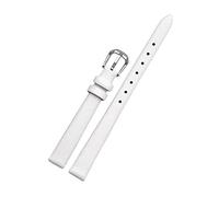 Cupsofu 6/7/8/10/12/14/16/17/18mm Correa de reloj casual de piel de vaca suave para mujer, amigable con la piel Correa de reloj con cierre de pasador para reloj de cuarzo, 8mm