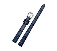 Cupsofu 6/7/8/10/12/14/16/17/18mm Correa de reloj casual de piel de vaca suave para mujer, amigable con la piel Correa de reloj con cierre de pasador para reloj de cuarzo, 8mm