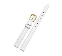 Cupsofu 6/7/8/10/12/14/16/17/18mm Correa de reloj casual de piel de vaca suave para mujer, amigable con la piel Correa de reloj con cierre de pasador para reloj de cuarzo, 14mm