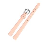 Cupsofu 6/7/8/10/12/14/16/17/18mm Correa de reloj casual de piel de vaca suave para mujer, amigable con la piel Correa de reloj con cierre de pasador para reloj de cuarzo, 16mm