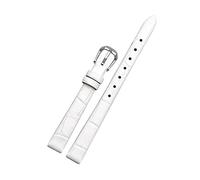 Cupsofu 6/7/8/10/12/14/16/17/18mm Correa de reloj casual de piel de vaca suave para mujer, amigable con la piel Correa de reloj con cierre de pasador para reloj de cuarzo, 14mm