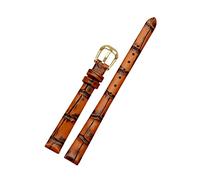 Cupsofu 6/7/8/10/12/14/16/17/18mm Correa de reloj casual de piel de vaca suave para mujer, amigable con la piel Correa de reloj con cierre de pasador para reloj de cuarzo, 10mm