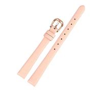 Cupsofu 6/7/8/10/12/14/16/17/18mm Correa de reloj casual de piel de vaca suave para mujer, amigable con la piel Correa de reloj con cierre de pasador para reloj de cuarzo, 10mm