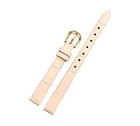 Cupsofu 6/7/8/10/12/14/16/17/18mm Correa de reloj casual de piel de vaca suave para mujer, amigable con la piel Correa de reloj con cierre de pasador para reloj de cuarzo, 18mm
