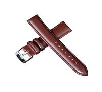 Cupsofu Correa de reloj de piel de vaca de Color sólido de 10/12/14/16/18/20/22/24mm, cierre de Pin pulido, reloj elegante antisudor, reemplazo de correa de muñeca, Marrón, 10mm