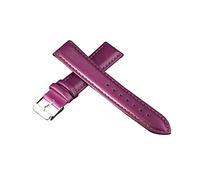 Cupsofu Correa de reloj de piel de vaca de Color sólido de 10/12/14/16/18/20/22/24mm, cierre de Pin pulido, reloj elegante antisudor, reemplazo de correa de muñeca, Violeta, 10mm